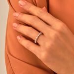 925 Silver Pave Princess Diamond Distance Ring - Image 4