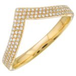 925 Silver Pave V Ring - Image 3