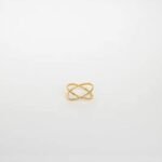 925 Silver Pave X Ring - Image 3
