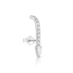 925 Silver Pear Shape Lobe Earring - Image 3