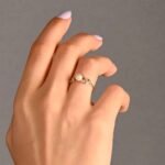 925 Silver Pearl Leaves Engagement Ring - Image 4