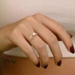 925 Silver Pearl Leaves Engagement Ring - Image 3