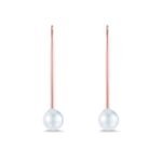925 Silver Pearl Stick Earrings - Image 4