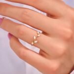 925 Silver Premium Diamond Leaf Ring - Image 5