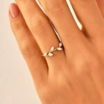 925 Silver Premium Diamond Leaf Ring - Image 2