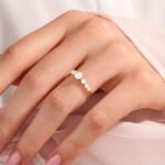 925 Silver Round 7 Diamond Engagement Ring