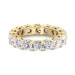 925 Silver Round Cut Diamond Eternity Band - Image 3