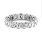 925 Silver Round Cut Diamond Eternity Band