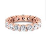 925 Silver Round Cut Diamond Eternity Band - Image 2
