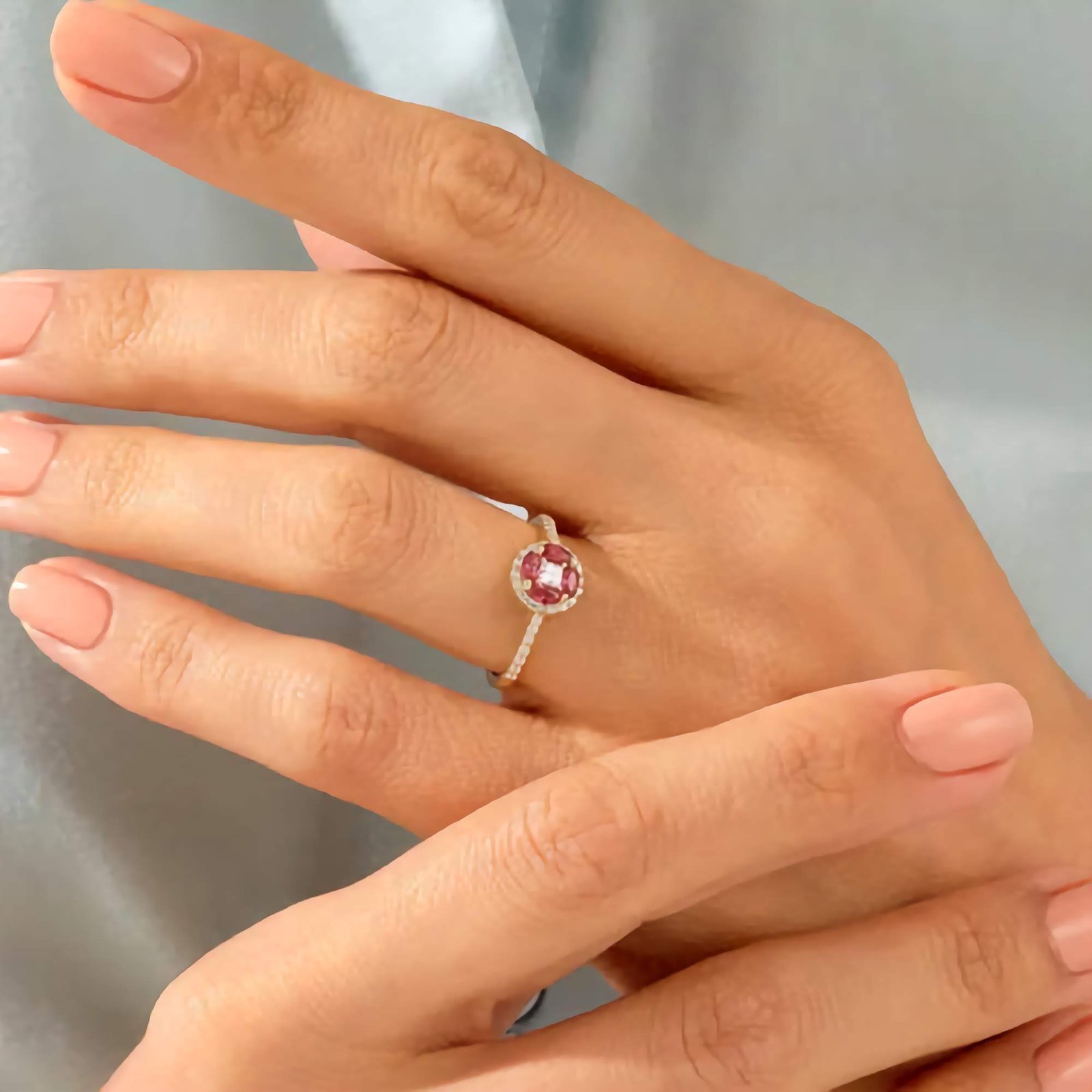 Swarish-Jewels-Ruby-Flower-Petals-Silver-Ring-_-Art-Deco-Ruby-Engagement-Ring-_-Red-Gemstone-Ring-Women-_-July-Birthstone-Promise-Ring-edited.jpg 925 Silver Ruby Flower Petals Ring - Image 1