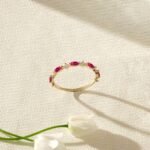 925 Silver Ruby Marquise Band Ring - Image 5