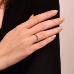 925 Silver Sapphire Minimalist Curve Ring