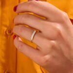 925 Silver Slanted Marquise Diamond Wedding Ring - Image 5