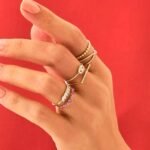 925 Silver Slanted Marquise Diamond Wedding Ring - Image 3