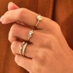 925 Silver Slanted Marquise Diamond Wedding Ring - Image 2