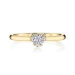 925 Silver Heart Cut Solitaire Engagement Ring