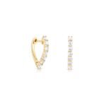 925 Silver Sparkler Drop Huggies