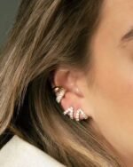 925 Silver Sparkler Split Huggies - Image 6