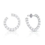 925 Silver Sparkler Swirl Hoops - Image 3