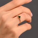 925 Silver Square Emerald Engagement Ring - Image 2