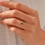 925 Silver Square Emerald Engagement Ring - Image 3