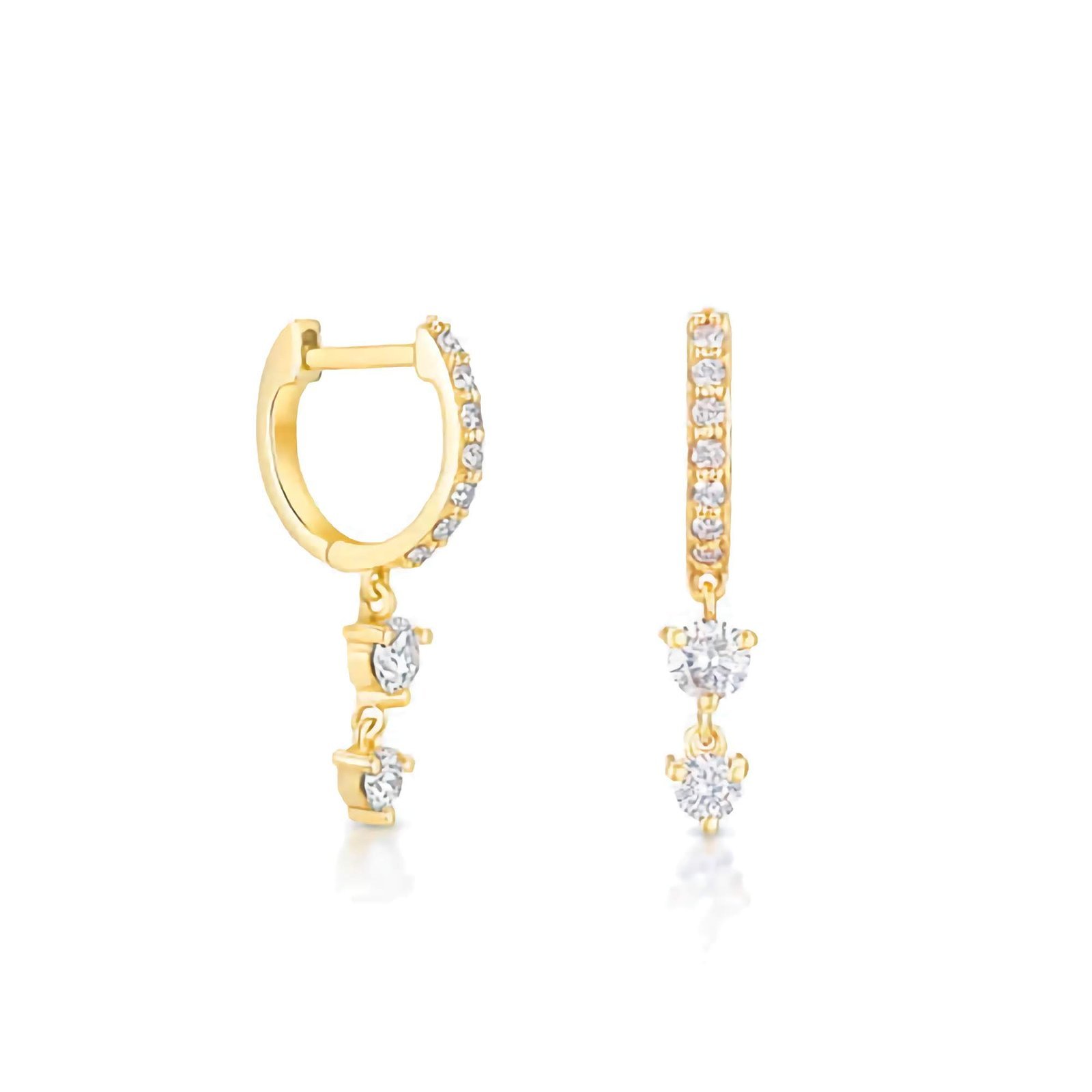 Swarish-Jewels-Stardust-Silver-Huggies-edited.jpg 925 Silver Stardust Huggies - Image 1