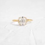 925 Silver 1.5CT Oval Cut Diamond Engagement Ring