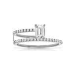 925 Silver Diamond Half Band Pave Ring - Image 5