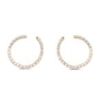 925 Silver Diamond Swirl Earrings