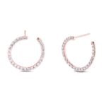 925 Silver Diamond Swirl Earrings - Image 3