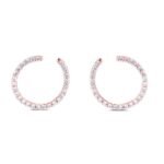 925 Silver Diamond Swirl Earrings - Image 2