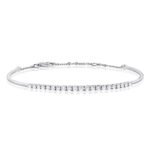 925 Silver Tennis Bar Diamond Bangle - Image 3