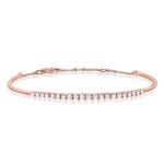 925 Silver Tennis Bar Diamond Bangle - Image 2