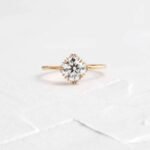 925 Silver 1.5CT Round Cut Diamond Engagement Ring