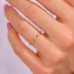 925 Silver Tiny Diamond Dainty Knot Ring