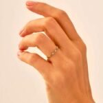 925 Silver Tiny Diamond Dainty Knot Ring - Image 3