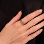 925 Silver Triangle Aquamarine Ring - Image 5