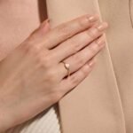 925 Silver Triangle Cut Small Solitaire Ring - Image 3