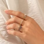 925 Silver Triangle Cut Small Solitaire Ring - Image 5