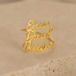 925 Silver Triple Name Ring