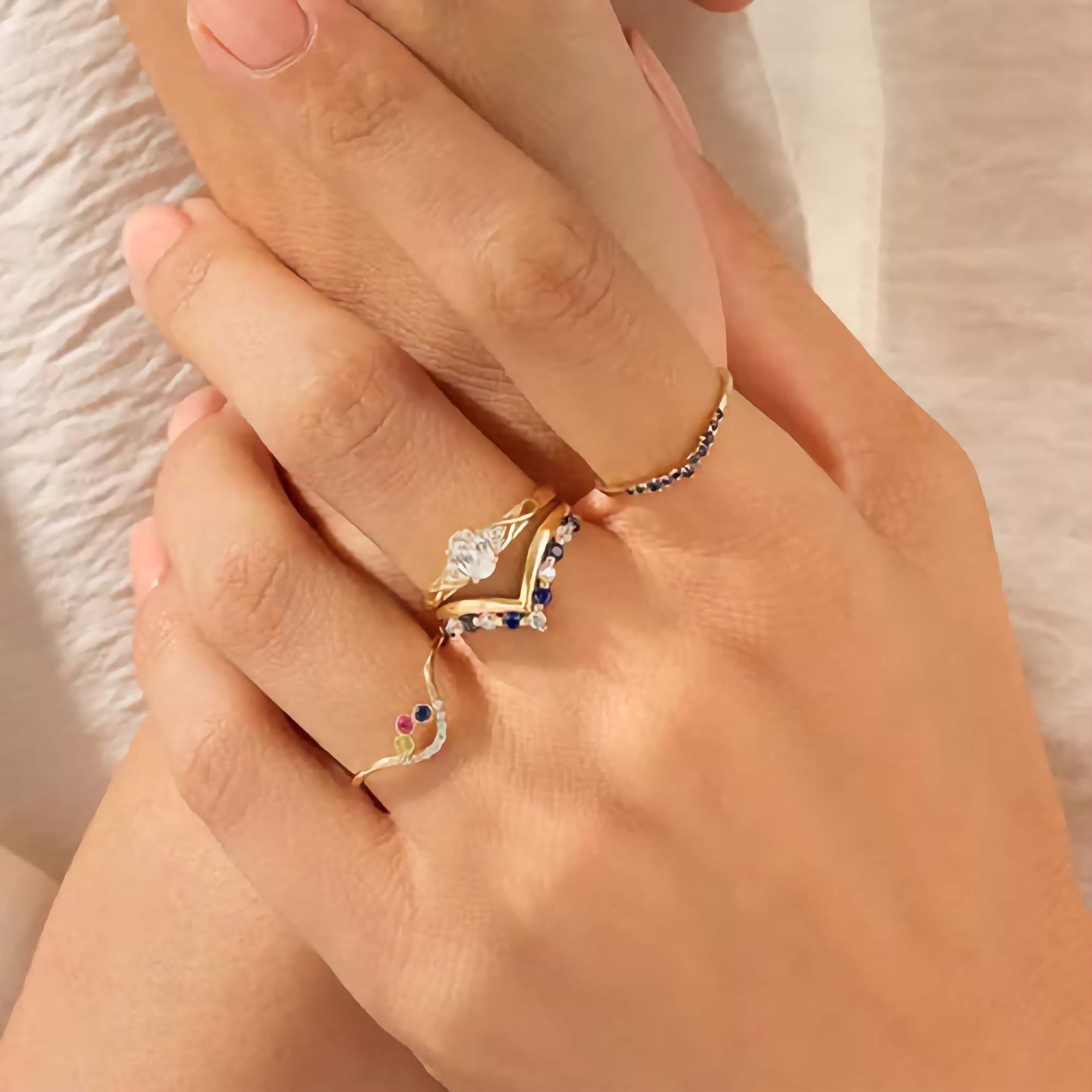 925 Silver Twisted Knot Engagement Ring - Image 5