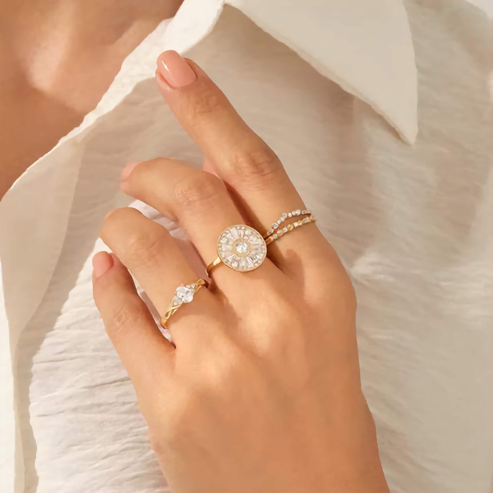 925 Silver Twisted Knot Engagement Ring - Image 4