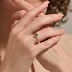 925 Silver Vintage Emerald Engagement Ring - Image 3