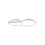 925 Silver Wavy Two Finger Cocktail Ring - Image 2