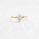 925 Silver Oval Cut Diamond Engagement Ring
