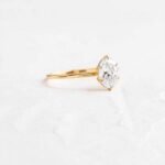 925 Silver Oval Cut Diamond Engagement Ring - Image 4