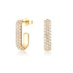 925 Silver Diamond Pin Earrings