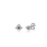 925 Silver Mini Bezel Evil Eye Silver Stud - Image 3
