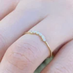 925 Silver Thin Stacking Curve Ring - Image 4