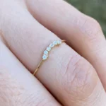 925 Silver Thin Stacking Curve Ring - Image 5